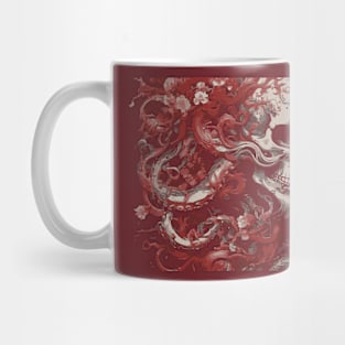 floral skull Mug